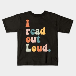 bookworm gift reading books out loud Kids T-Shirt